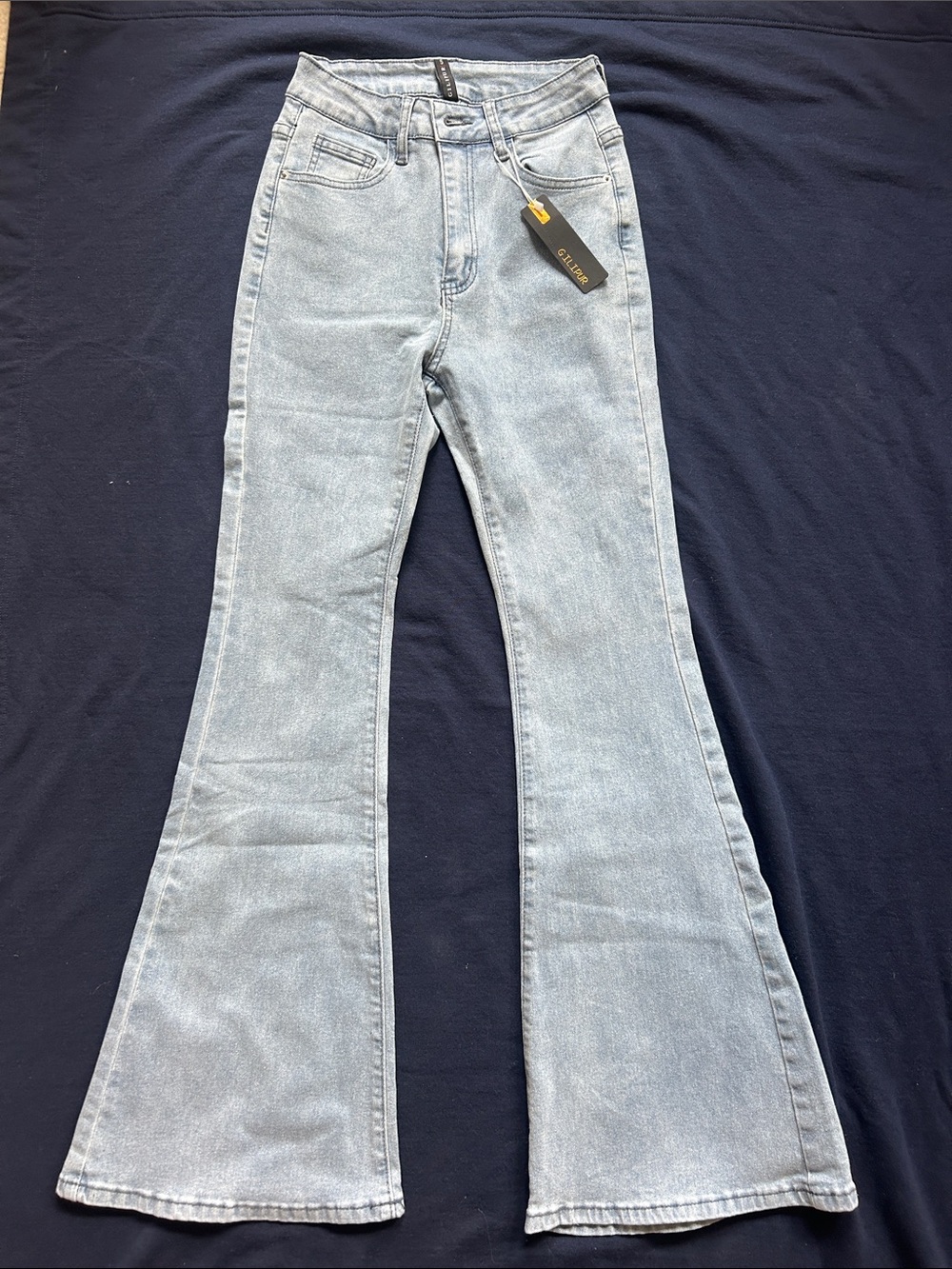 Light Blue High-Rise Flare Jeans
